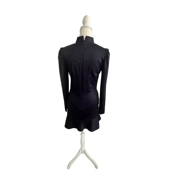 SOMETHING NAVY Ruffle Navy Blue Mini Dress Size Small - Picture 6 of 7